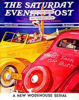 Saturday Evening Post cover with Midway USA sign