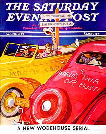 Saturday Evening Post cover with Midway USA sign