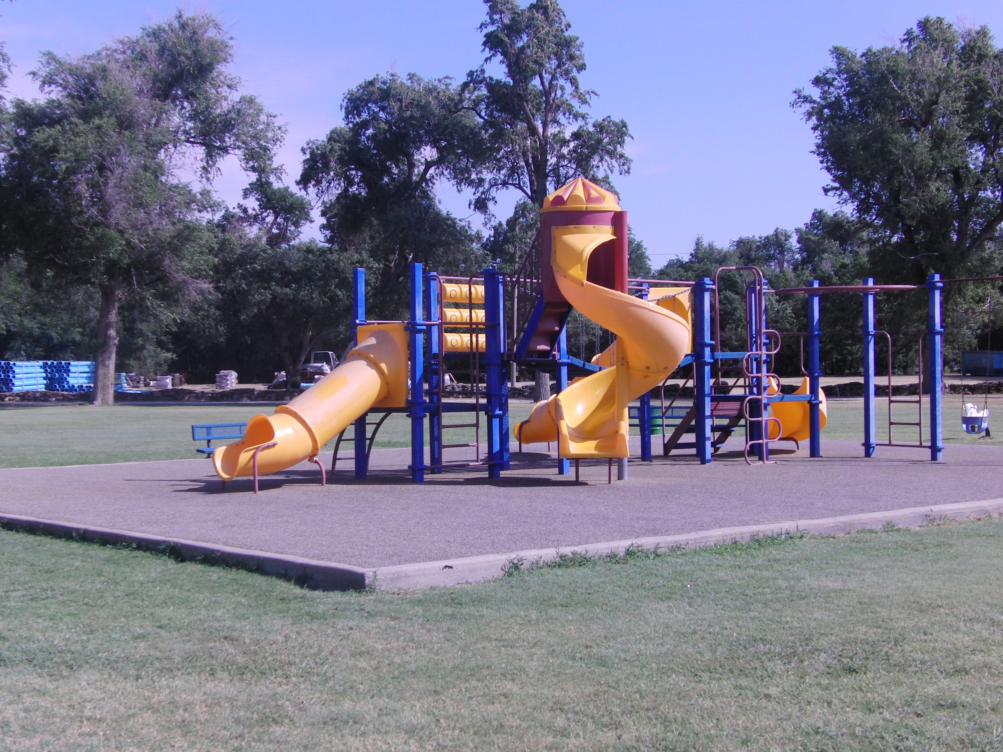 Playground equipment in South (Pioneer ) park