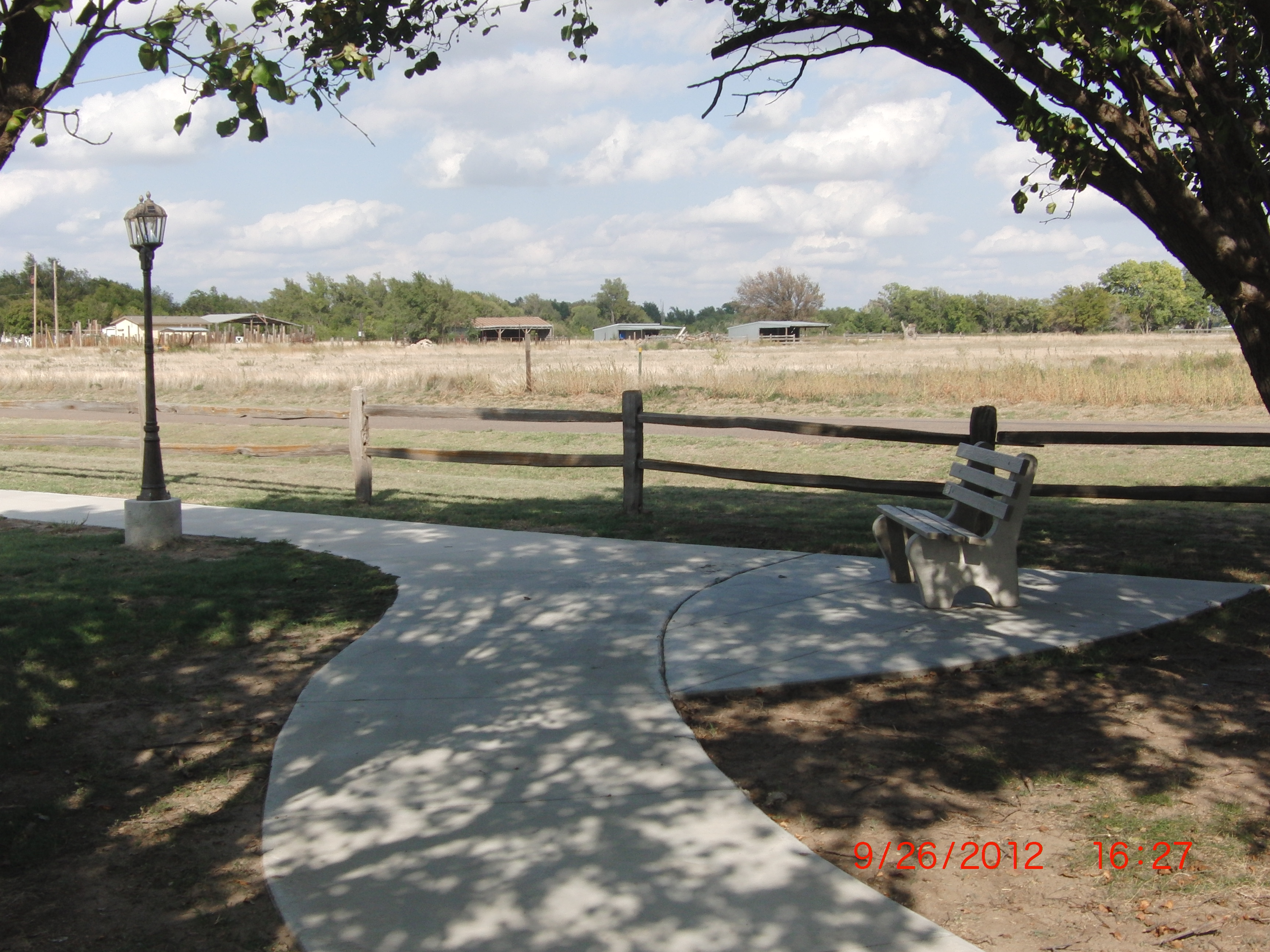 Walking trail resting point in South (Pioneer ) park